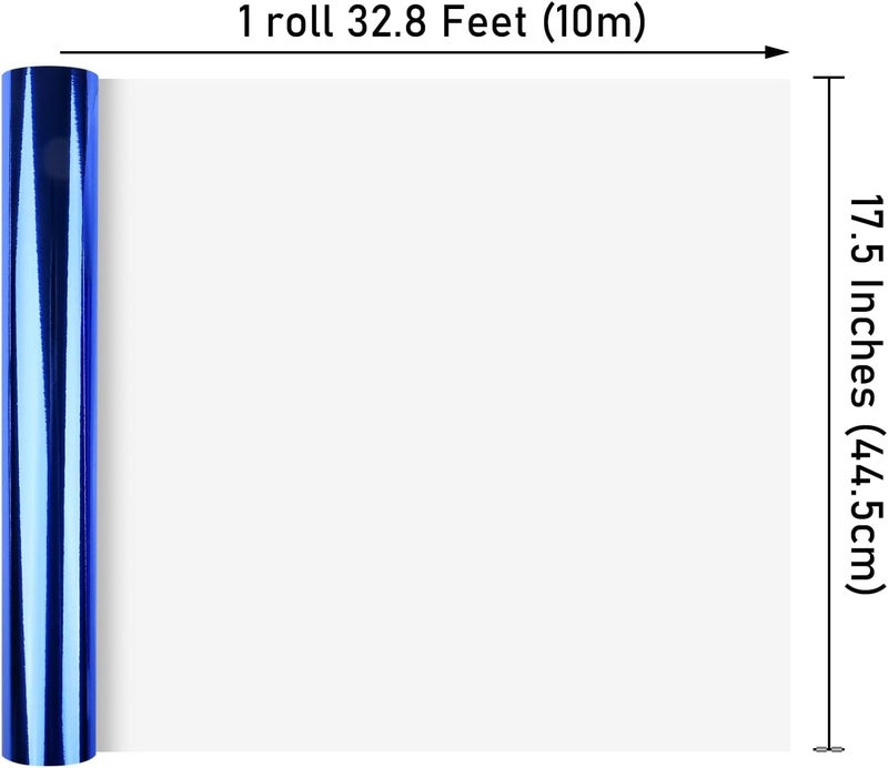 NESCCI Royal Blue Metallic Wrapping Paper, Solid Color Paper,Gift Wrapping Paper,Perfect for Wedding,Valentine's Day,Birthday, Christmas,Baby Shower,DIY Bouquet (17 Inches X 32.8 Feet) - Image 2